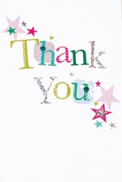 This thank you card immediately conjures the vibrant spirit of Hither Green with its cascade of jubilant colours and handcrafted charm. 'Thank You' stretches across the pristine white background, each letter distinct in both shade and style-lime green, vivid pink, serene blue, and fresh turquoise-blending playfully while retaining individual character. Some letters sparkle with hints of silver glitter, catching the light like the gleam of morning dew on nearby Mountsfield Park grass. Dotted patterns and gentle embroidery-like curves add a sense of artistry, subtly echoing the creativity found in the local artisan scene. Magenta, teal, and gold stars tumble along the border, reminiscent of confetti after a joyful community celebration. There's tangible dimension to the card-raised textures and glimmering nuances that beg to be touched. The whole design brings to mind the sense of delight that fills a room when a bouquet arrives from a Hither Green florist. Whether nestled alongside fresh local blooms or handed to a neighbour on Ennersdale Road, this card radiates gratitude, creativity, and a personal touch as uplifting and genuine as the community itself.